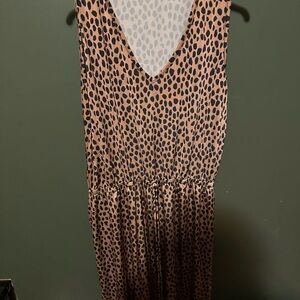 Leopard Print Sleeveless Dress
